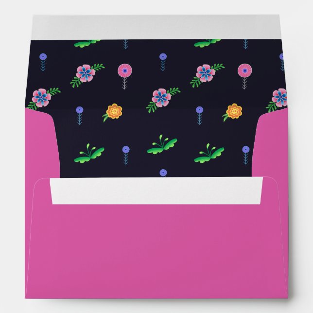 Peruvian Flowers Pattern Envelope (Back (Bottom))