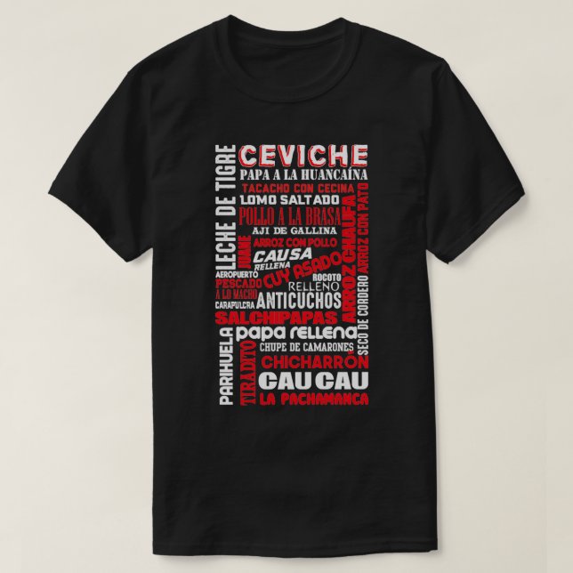 Peruvian Food Peru Foodie Chef Gastronomy Gift  T-Shirt (Design Front)