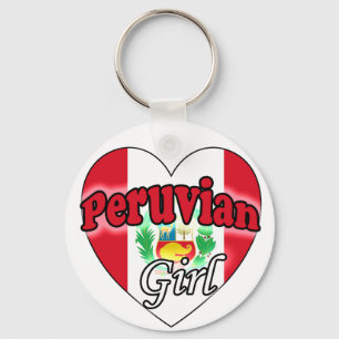 Peruvian Girl Key Ring