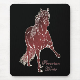 Peruvian Horse Woodcut Mouse Mat