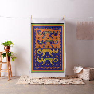 Peruvian Inca Cat Design Fabric