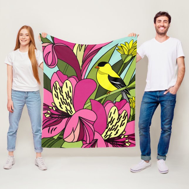 Peruvian Lilies Fleece Blanket (In Situ)