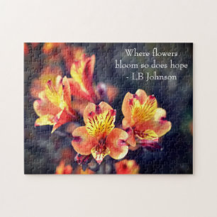 Peruvian Lily Flowers Botanical Inspiration Jigsaw Puzzle