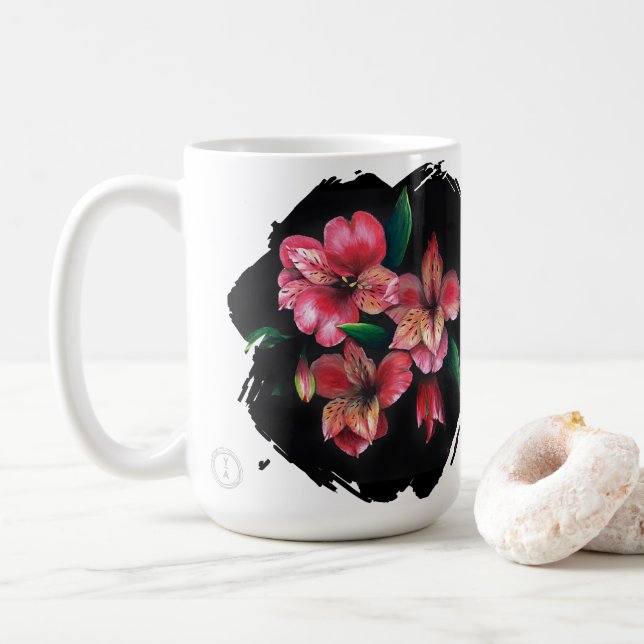 Peruvian Lily Love is the answer love mug (With Donut)