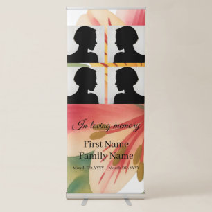 Peruvian lily memorial collage retractable banner