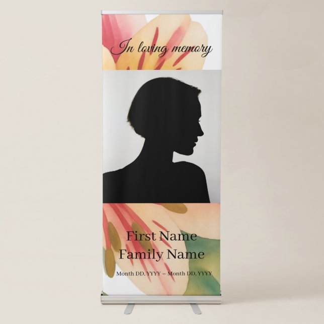 Peruvian lily memorial  retractable banner (Front)