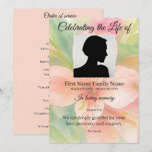 Peruvian lily pastel order of service
