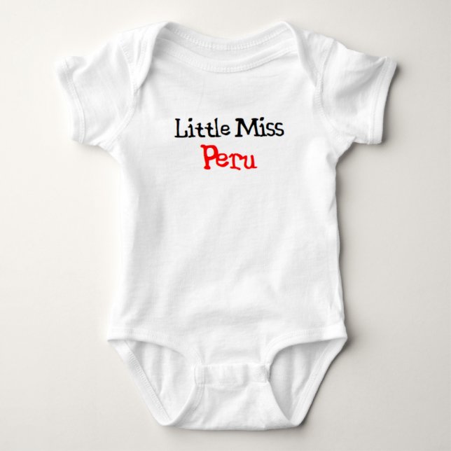 peruvian little miss baby bodysuit (Front)