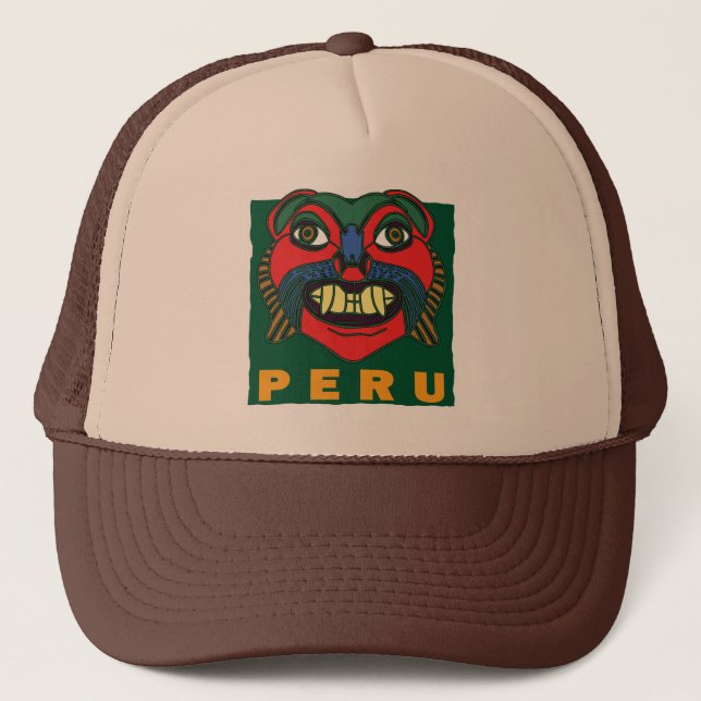 PERUVIAN  MASK TRUCKER HAT (Front)