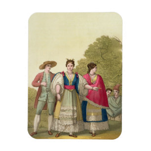 Peruvian Men and Women in Traditional Costume (col Magnet