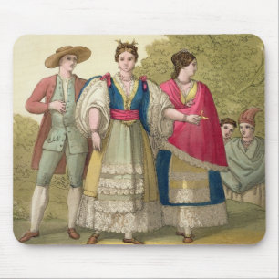 Peruvian Men and Women in Traditional Costume (col Mouse Mat