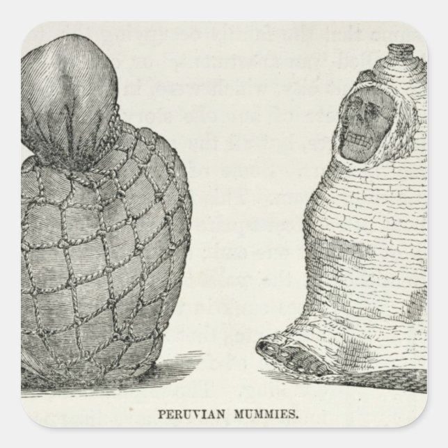 Peruvian Mummies Square Sticker (Front)