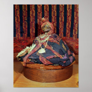 Peruvian mummy from the Paracas cemetery Poster
