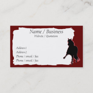 Peruvian Paso Horse Banner Profile Business Card