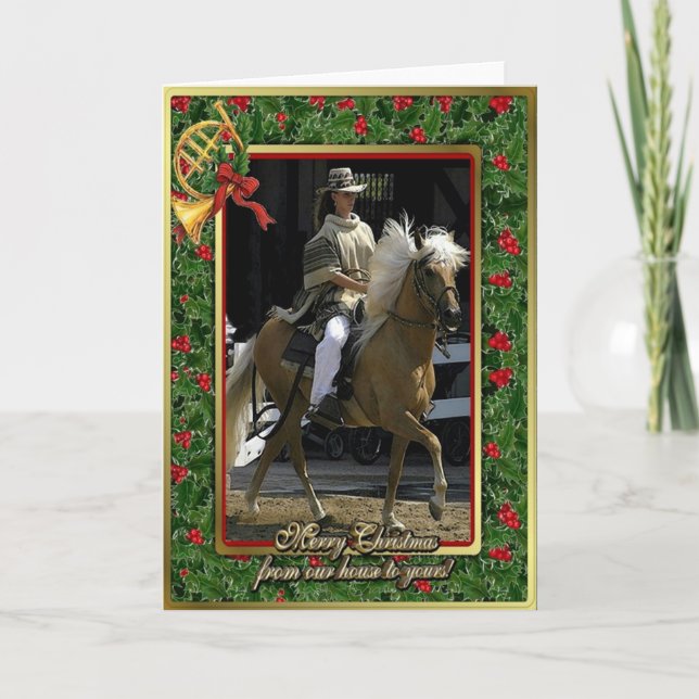 Peruvian Paso Horse Blank Christmas Card (Front)