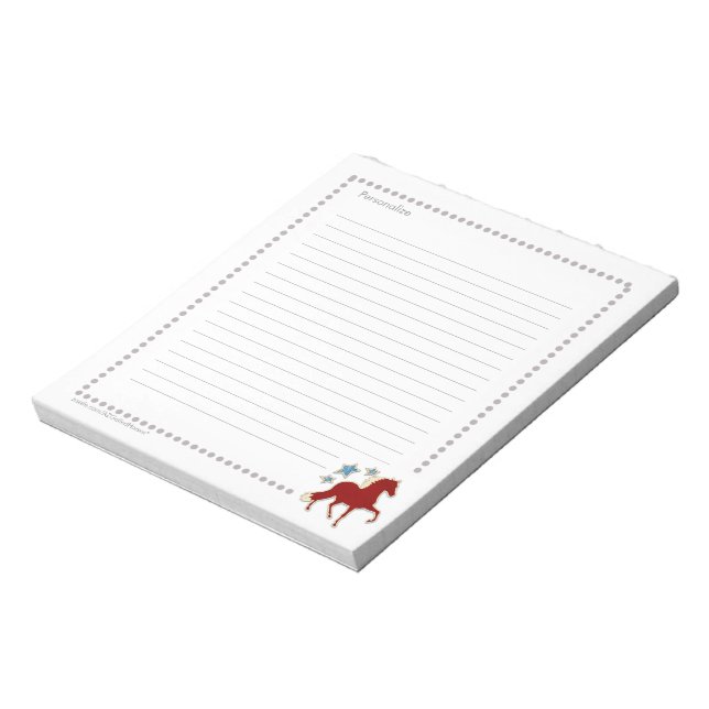 Peruvian Paso Horse Festive Stars Personalised Notepad (Rotated)