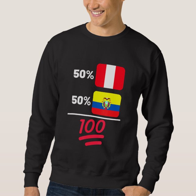Peruvian Plus Ecuadorian Mix Flag Heritage Sweatshirt (Front)