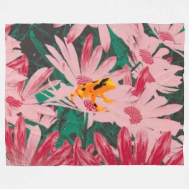 PERUVIAN POISON FROG 2 FLEECE BLANKET (Front (Horizontal))