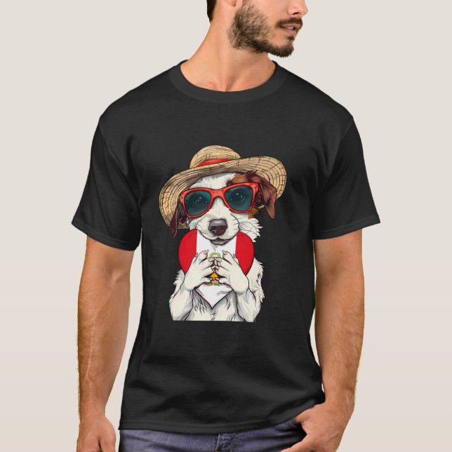 Peruvian Pride Peru Flag Dog Heart Peruvian Roots T-Shirt (Front)