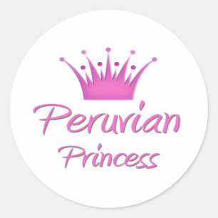 Peruvian Princess Classic Round Sticker