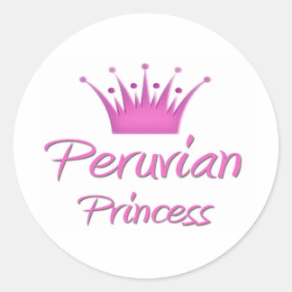 Peruvian Princess Classic Round Sticker