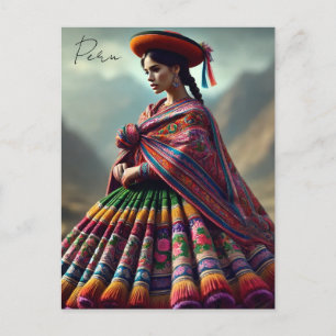 Peruvian Woman in traditional costume Postcard