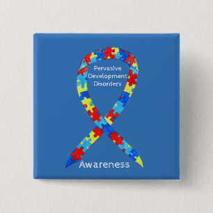 Pervasive Development Disorders (PDDs) Ribbon Pins