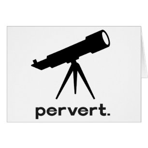 Pervert with Telescope Funny Parody Humour