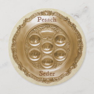 Pesach Round Seder Plate Invitation