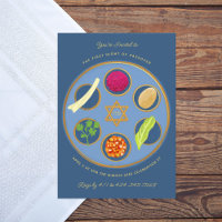 Pesach Seder Plate Happy Passover Dinner