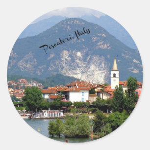 Pescatori, Italy landscape Classic Round Sticker