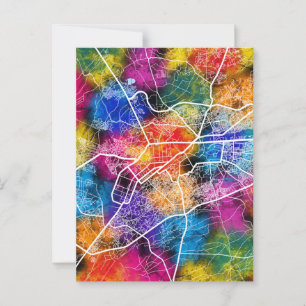 Peshawar Pakistan City Map Postcard