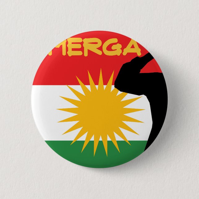 Peshmerga 6 Cm Round Badge (Front)