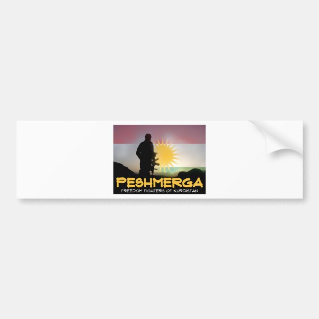 Peshmerga - FREEDOM FIGHTERS OF KURDISTAN Bumper Sticker (Front)