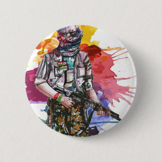 Peshmerga Freedom Warrior.png 6 Cm Round Badge