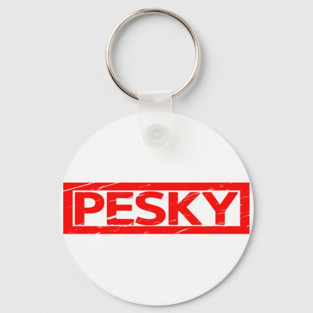 Pesky Stamp Key Ring (Front)