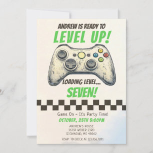 Pesonal Boys Gamer Birthday Invitation