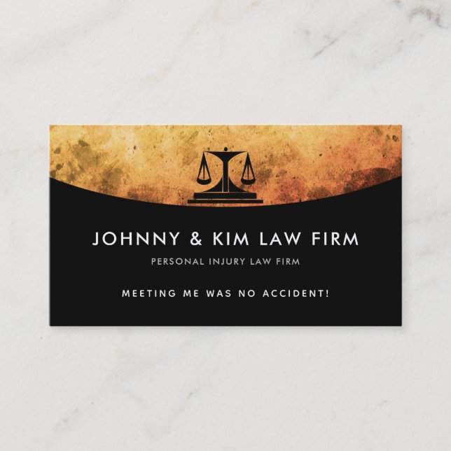 Pesonal Injury Law Firm Slogans Business Cards (Front)