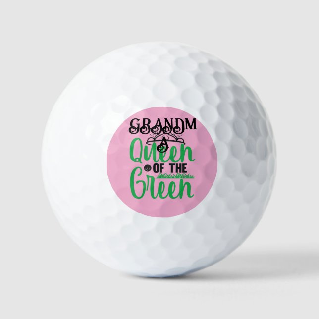 Pesonalised Queen of the Green Golf Balls (Front)
