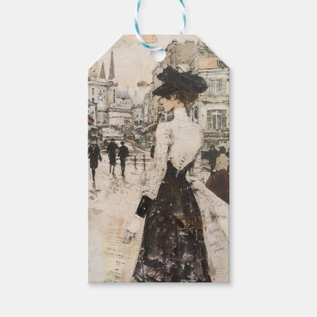 Pesonalized French Art  Gift Tags (Front)