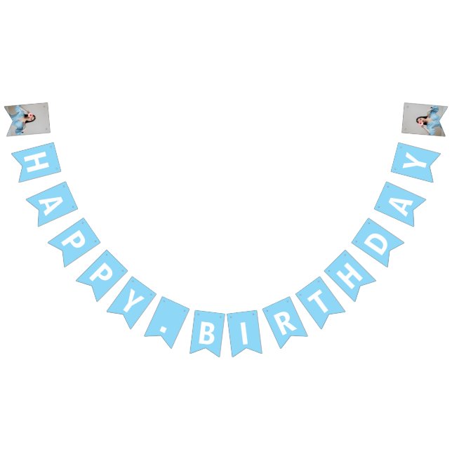 Pesonalized Photo 30th Birthday Bunting Banner (All)