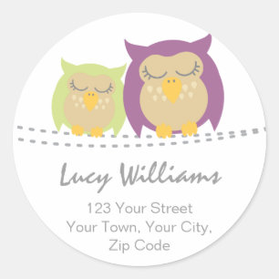 Pesrsonalised Owl Address Stickers