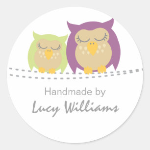 Pesrsonalised Owl Handmade By Stickers