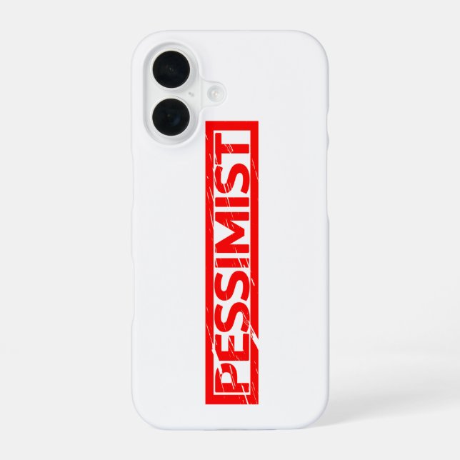 Pessimist Stamp iPhone 16 Case (Back)
