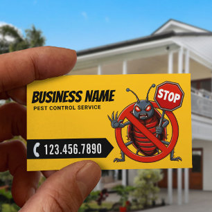 Pest Control Bedbug Exterminator Professional Business Card