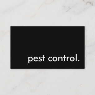 pest control. business card