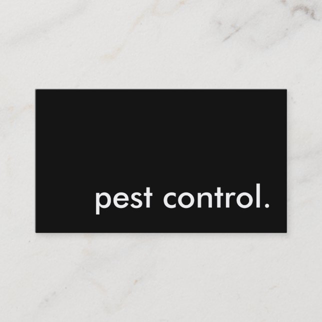 pest control. business card (Front)