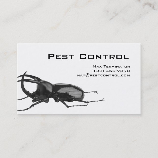 Pest Control Business Card Cockroach (Front)