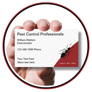 Pest Control Exterminating Services Business Card