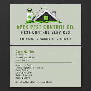 Pest Control Exterminator Business Card